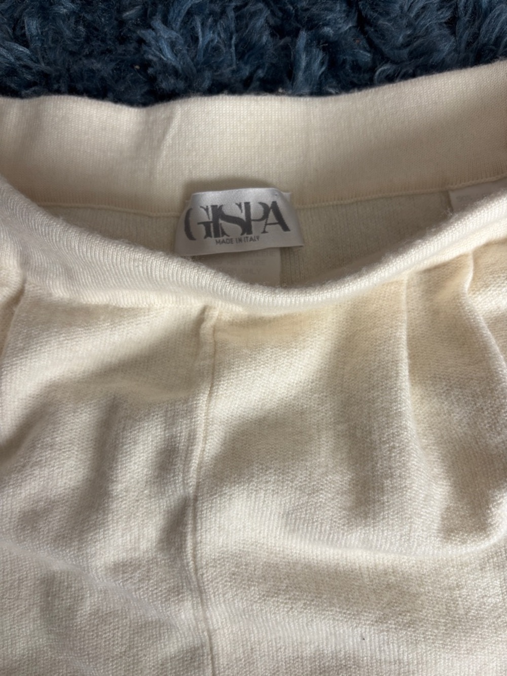 GISPA Made in Italy Wool Acrylic  Cream Knit Pants